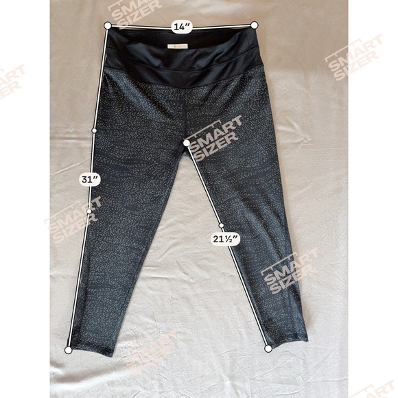 Columbia Womens Black Gray Dash Print Cropped Leggings Activewear Size S Small - Picture 7 of 9